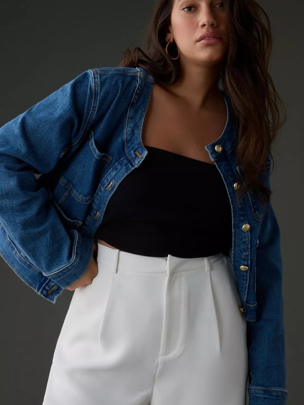 NWT Anthropologie Maeve Coco Denim Jacket - Picture 4 of 13